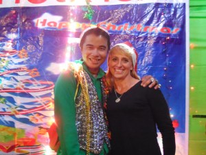 Chet and my annual Christmas pic.