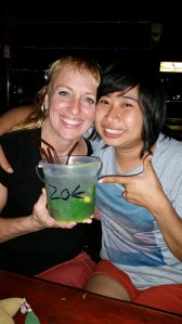 Lek and I sharing a bucket of mojito at Zoe in Yellow